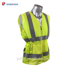 Economy Class 2 Contoured Women's Reflective Work Safety Vest With Zipper,Protection For Short-Term Labor